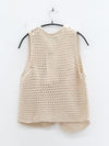 SWAYING 25 Fall/Winter Collection: Hand-crocheted silk and cashmere vest/waistcoat SW-SW25AW1T46C1SF-XING (Apricot)